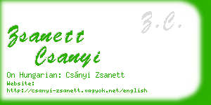 zsanett csanyi business card